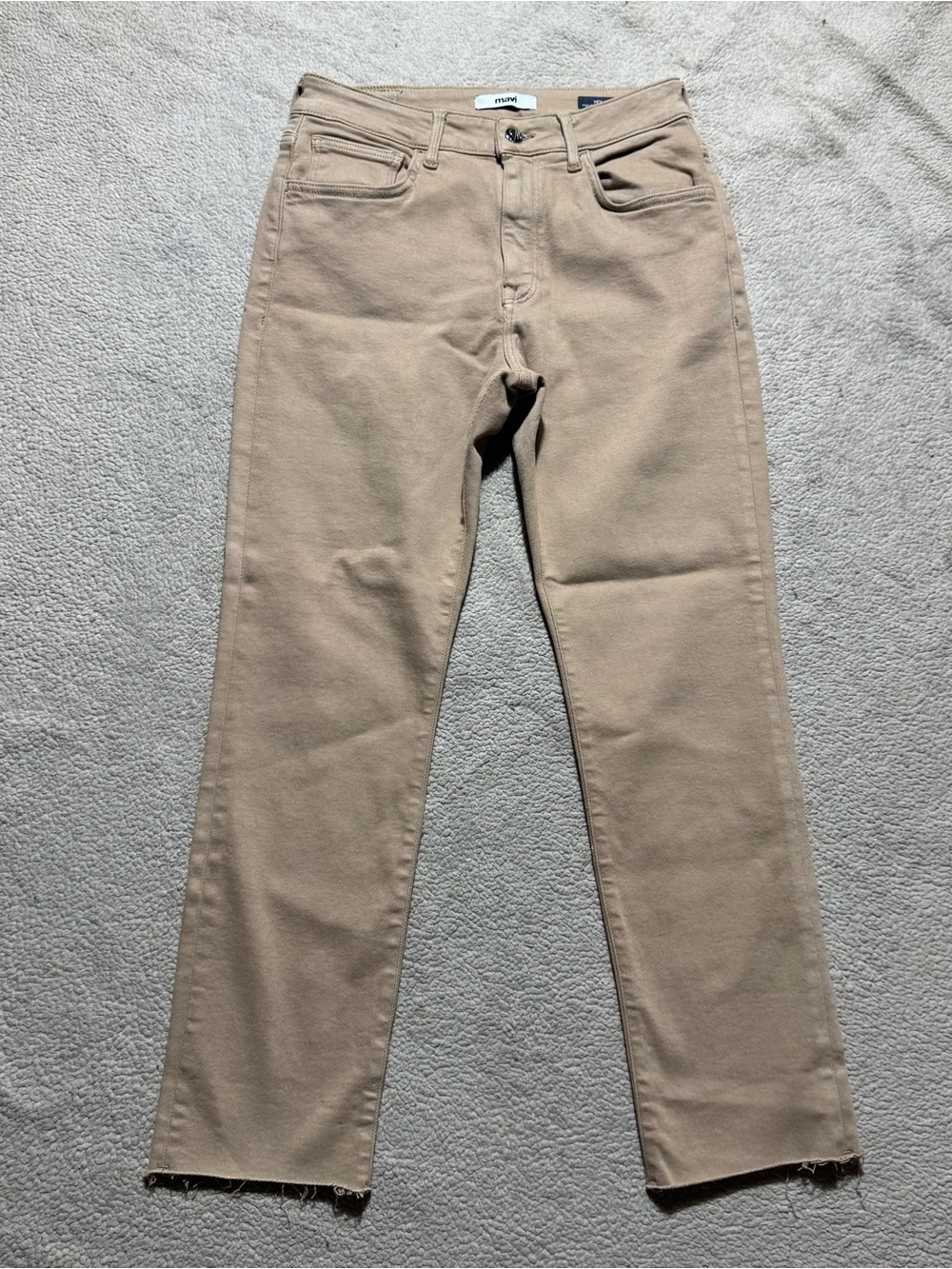 Mavi Jeans Womens 27‎ Viola High Rise Slim Straight Tan Cotton Blend Meas 26x26